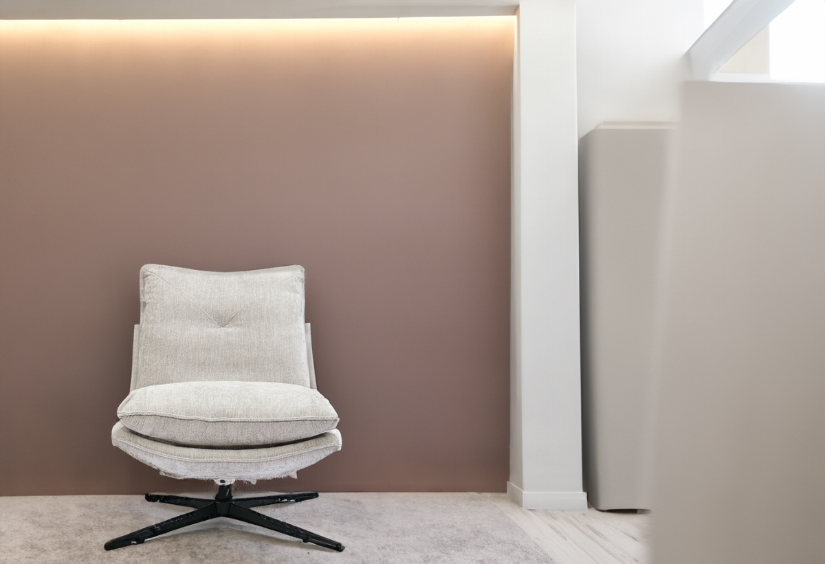 Η πολυθρόνα τοποθετημένη σε ένα σαλόνι